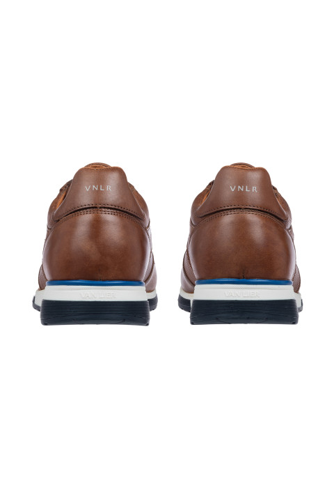 Licht cognac gladleren Positano sneaker