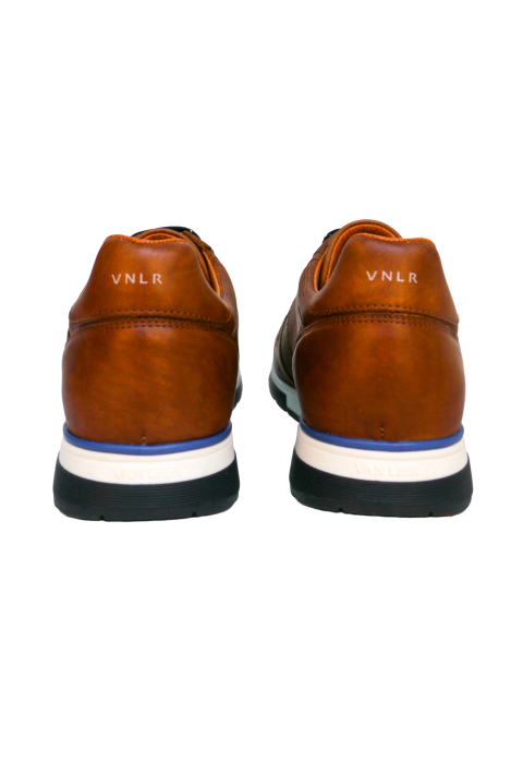Licht cognac gladleren Positano sneaker