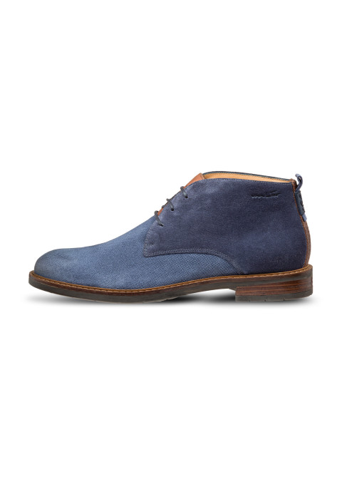 metal blauw suede Boston boot