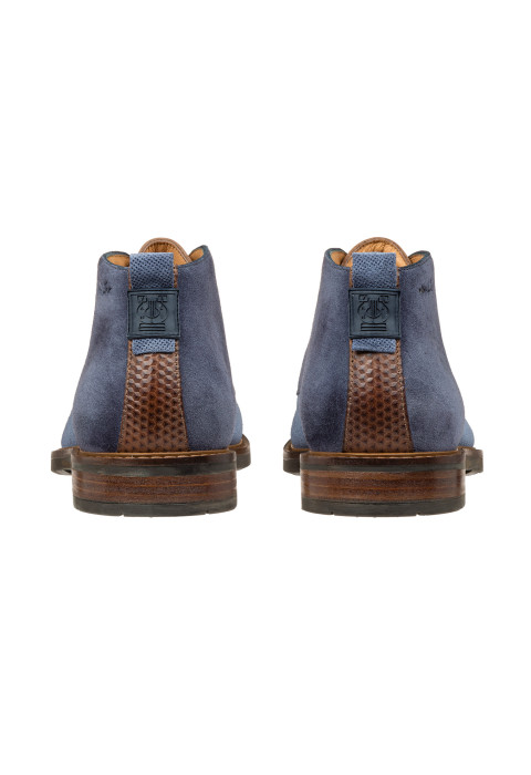 metal blauw suede Boston boot