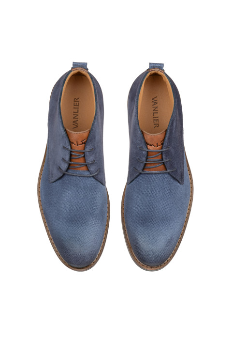 metal blauw suede Boston boot