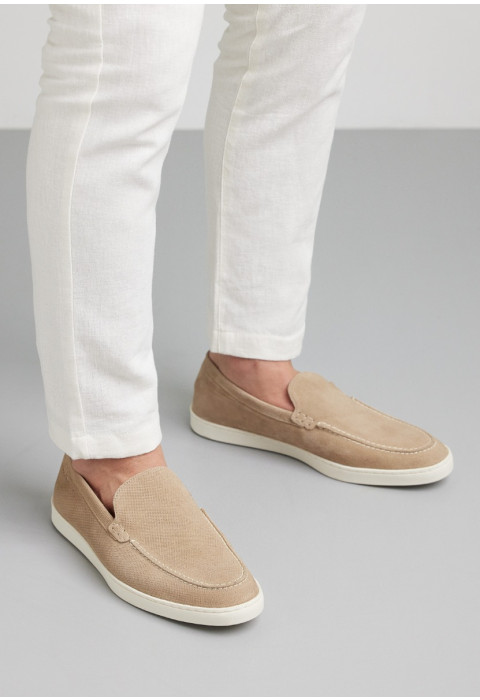 Zand beige suède Lugano loafer