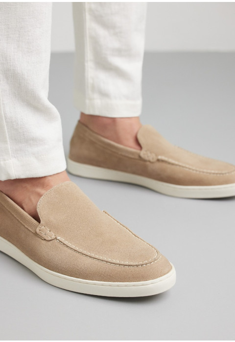 Zand beige suède Lugano loafer