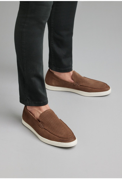 Lichtbruin suède Lugano loafer