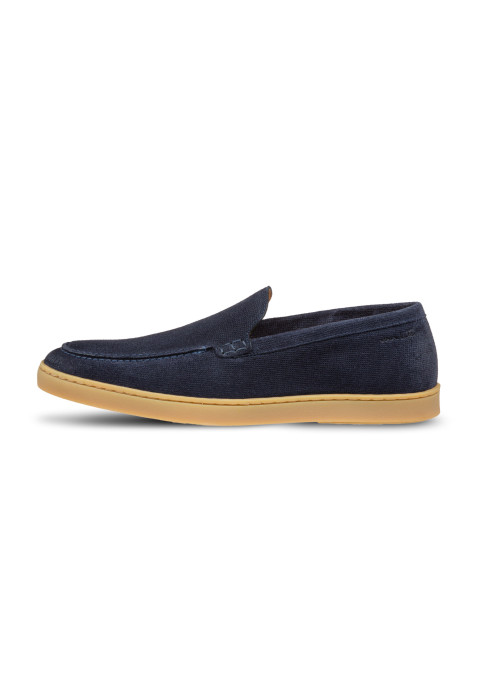 Navy suède Lugano loafer