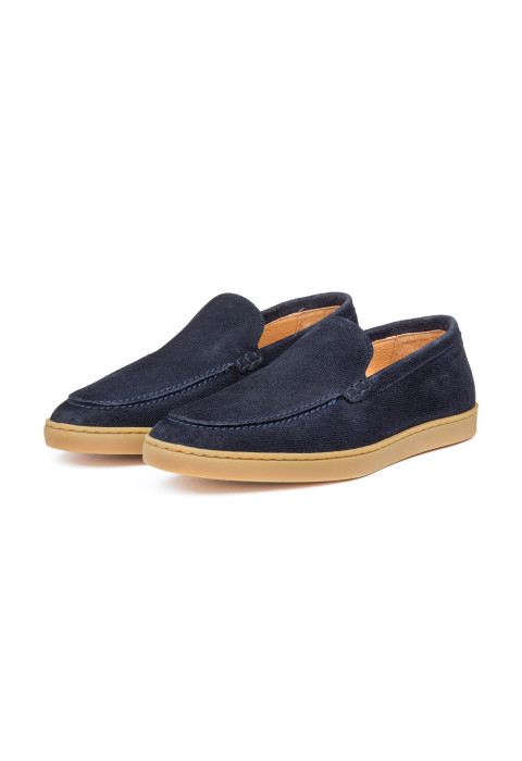 Navy suède Lugano loafer