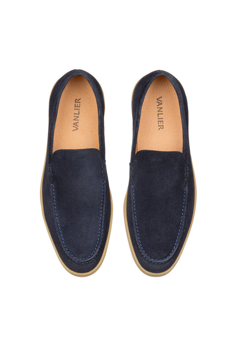Navy suède Lugano loafer