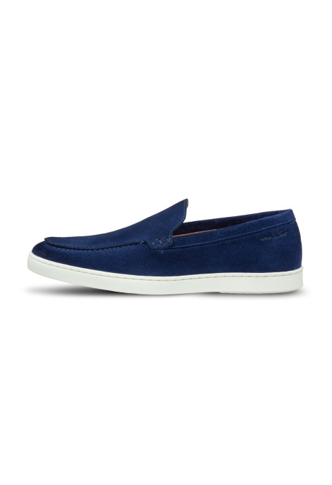 Blauw suède Lugano loafer