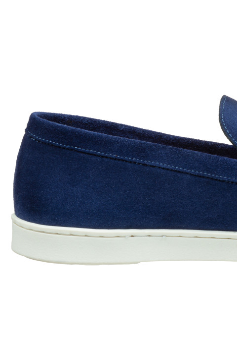 Blauw suède Lugano loafer