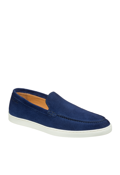 Blauw suède Lugano loafer