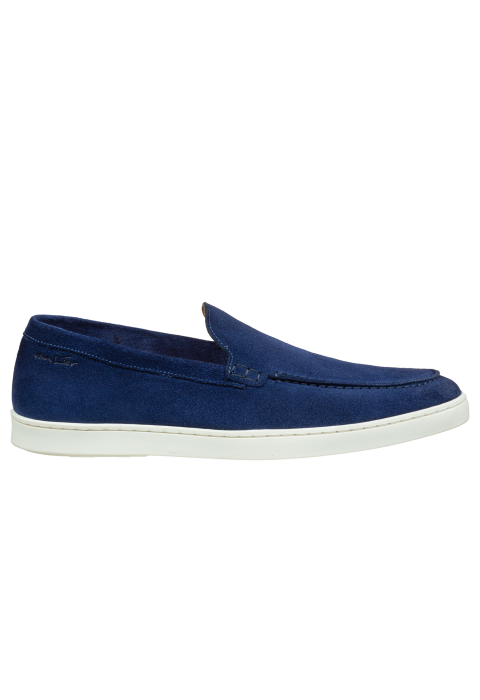 Blauw suède Lugano loafer