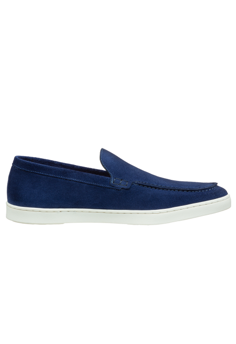 Blauw suède Lugano loafer