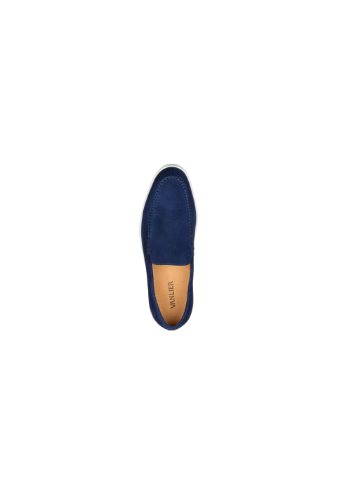 Blauw suède Lugano loafer