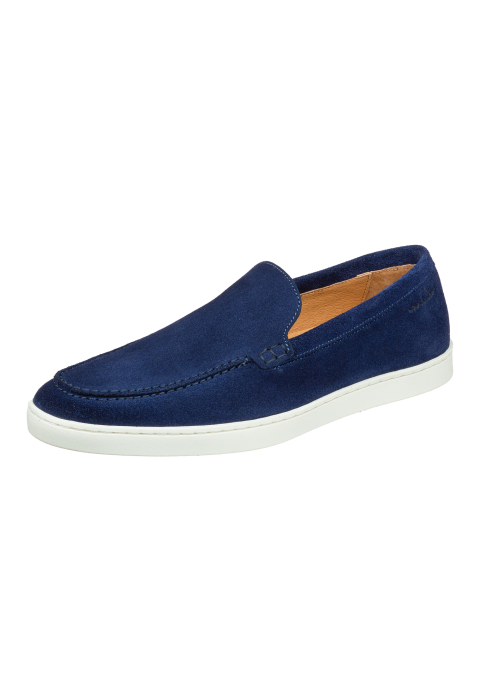 Blauw suède Lugano loafer
