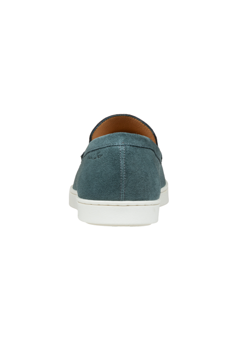 Petrol blauw suède Lugano loafer