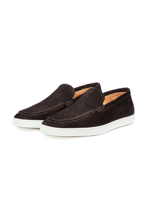 Testa di Moro bruin suède Lugano loafer