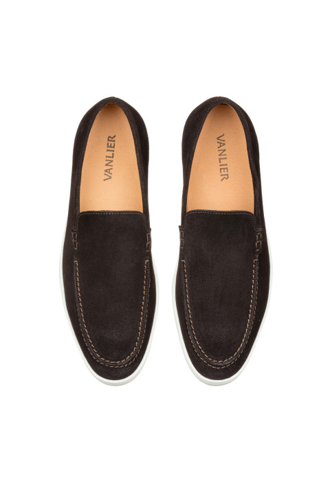 Testa di Moro bruin suède Lugano loafer