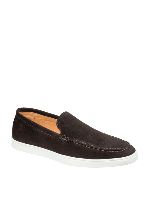 Testa di Moro bruin suède Lugano loafer