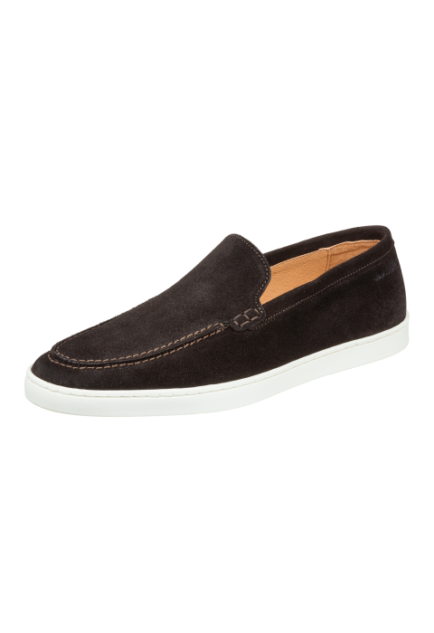 Testa di Moro bruin suède Lugano loafer