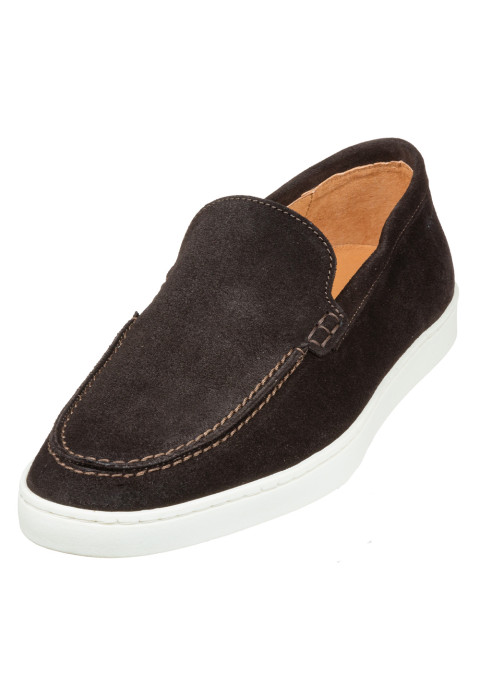 Testa di Moro bruin suède Lugano loafer