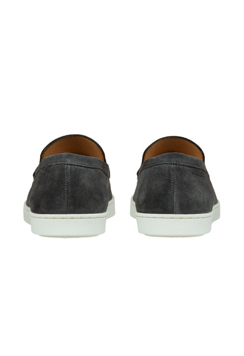 Licht grijs suède Lugano loafer