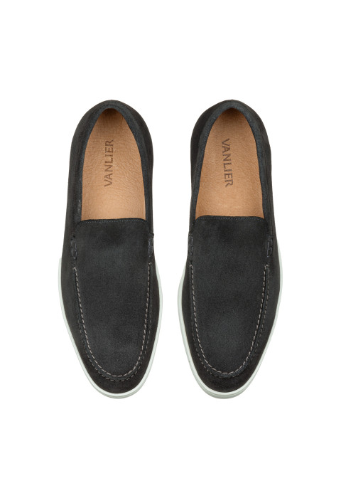 Licht grijs suède Lugano loafer