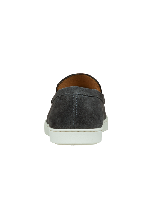 Licht grijs suède Lugano loafer