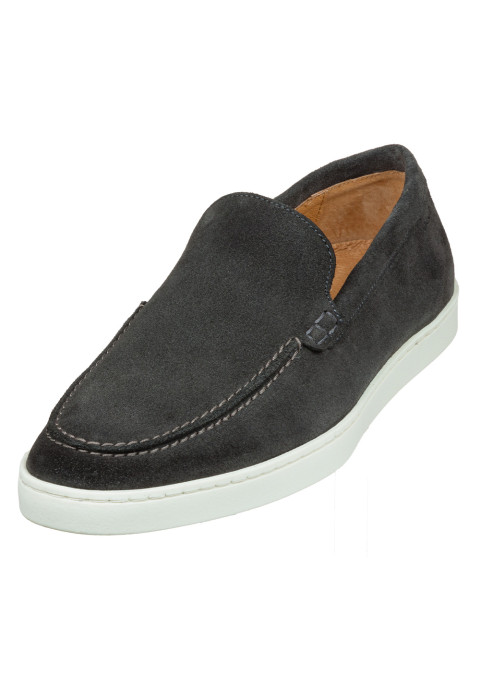 Licht grijs suède Lugano loafer