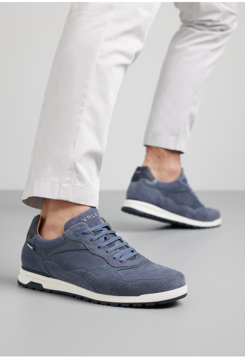 Metal blauw suède Ravello sneaker