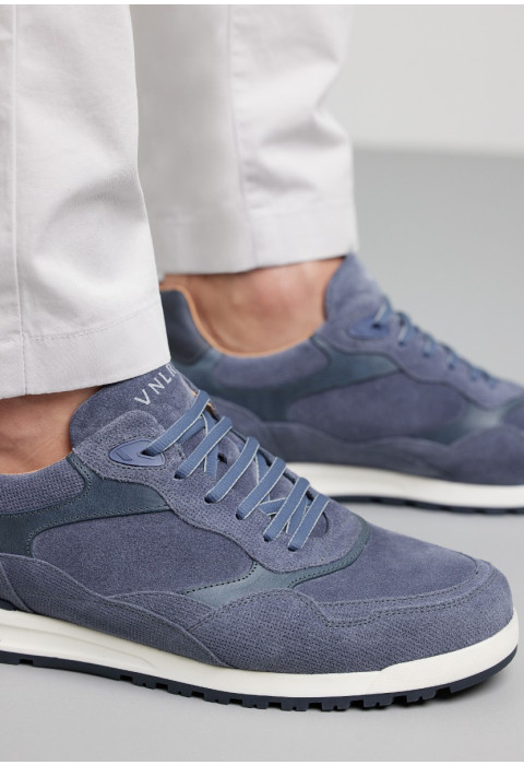 Metal blauw suède Ravello sneaker
