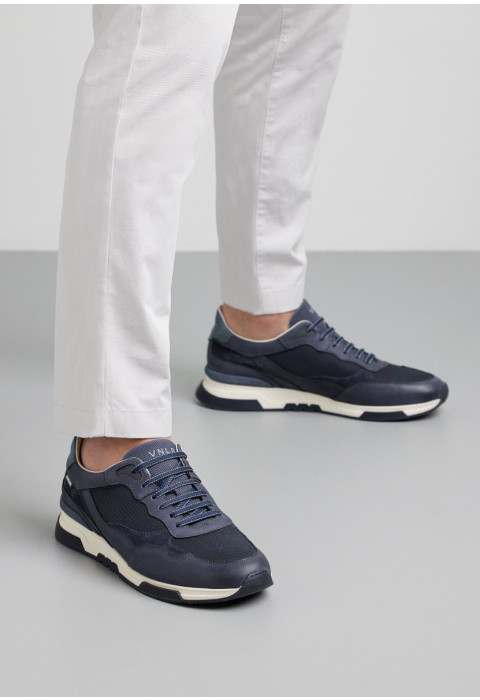 Navy blauw combi Romeo sneaker