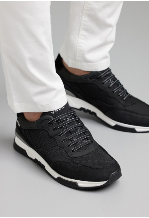 Zwart combi Romeo sneaker