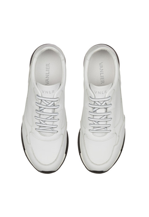 Wit gladleren Romeo sneaker