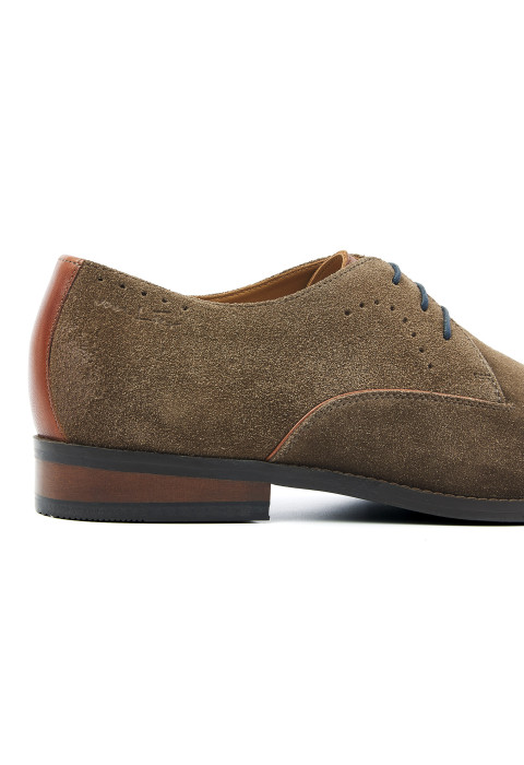 Taupe suède Bregenz veterschoen